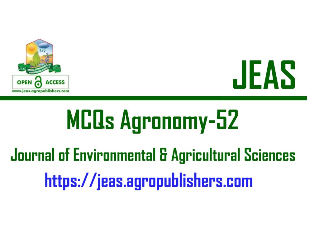 MCQs Agronomy-52