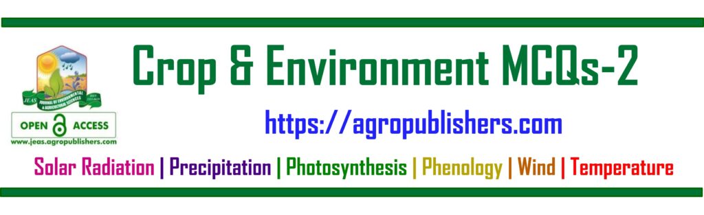 Crop and Environment MCQs-2