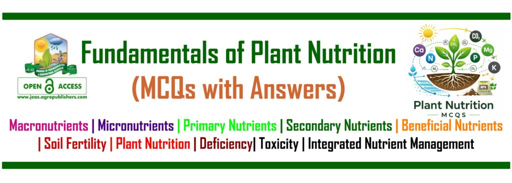 Fundamentals of Plant Nutrition MCQs