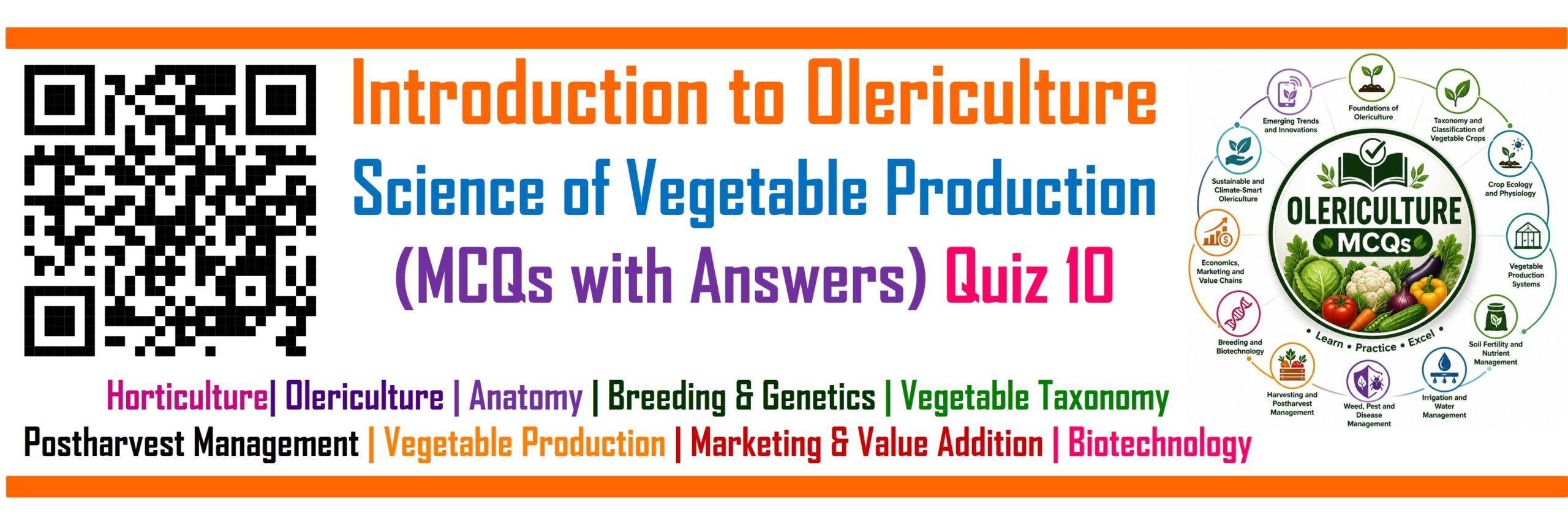 Introduction to Olericulture MCQs (Quiz 10), Vegetable Production MCQs
